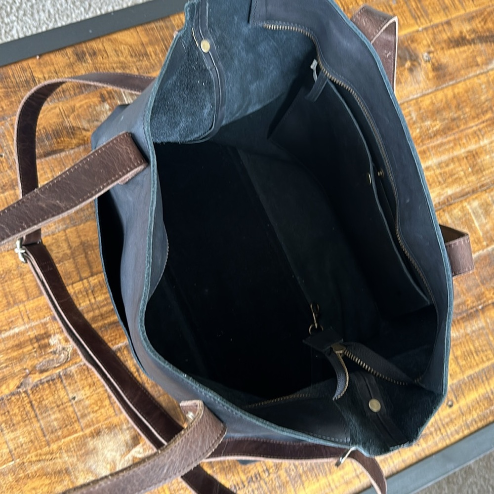 oversized black leather work bag! - Picture 3 of 5